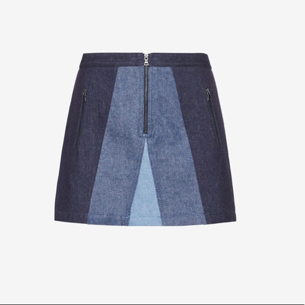 BCBG Denim Color Block Skirt